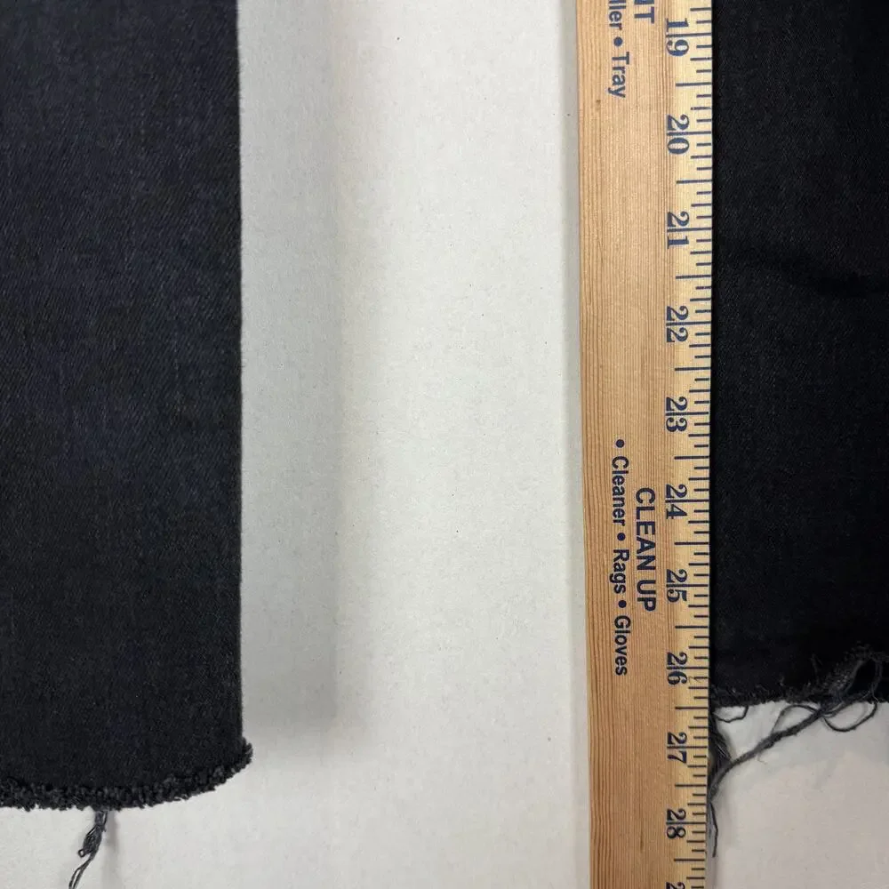 Levi's 511 Jeans Men 34x26 Black Denim Frayed Hem Mid-Rise Slim Fit Straight Leg